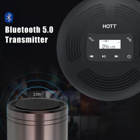 img 3 attached to Переносной CD-плеер HOTT CD903TF HiFi Bluetooth 5.0 с FM-трансмиттером AUX3.5mm Output - 1800 мАч, сенсорная панель и дисплей, антишок, для дома и автомобиля, беспроводные наушники и колонка.