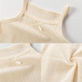 img 3 attached to Cotton Undershirts Camisole Sleeveless T Shirt - Breathable and Stylish Girls' Clothing