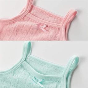 img 2 attached to Cotton Undershirts Camisole Sleeveless T Shirt - Breathable and Stylish Girls' Clothing