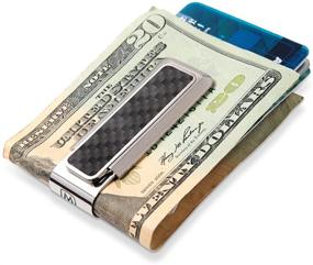 img 1 attached to 💼 Premium Stainless Carbon M Clip Money Clip for Men's Wallets & Card Cases