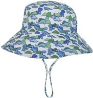 🏻 protect your baby from harmful rays with upf 50+ wide brim bucket hat with chin-strap - perfect for summer beach, safari, and fishing! logo