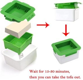 img 2 attached to 🥦 Green Tofu Press: Efficient Water Removal, Enhanced Taste - Cheese Drainer, Dehydrator, Dishwasher Safe