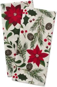 img 1 attached to 🎄 DII Woodland Christmas Dishtowel Set – Festive 2 Piece Collection for Kitchen Décor, 18x28