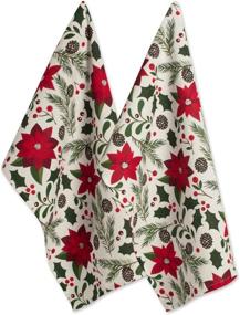 img 4 attached to 🎄 DII Woodland Christmas Dishtowel Set – Festive 2 Piece Collection for Kitchen Décor, 18x28