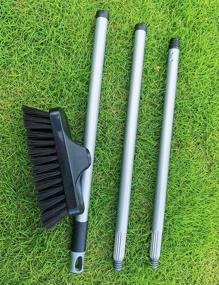 img 1 attached to 🧹 Deck Push Broom Floor Scrub Brush: Extendable Handle, Heavy Duty Stiff Bristles for Indoor and Outdoor Cleaning