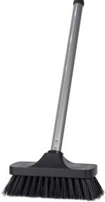 img 3 attached to 🧹 Deck Push Broom Floor Scrub Brush: Extendable Handle, Heavy Duty Stiff Bristles for Indoor and Outdoor Cleaning