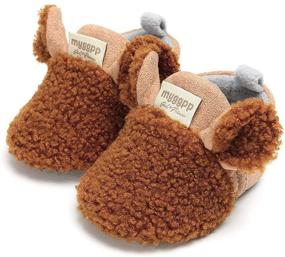 img 2 attached to 👶 COSANKIM Baby Boys Girls Slippers: Non Slip Soft Sole Newborn Booties - Stay On, Perfect for Toddler's First Steps!