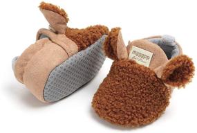 img 4 attached to 👶 COSANKIM Baby Boys Girls Slippers: Non Slip Soft Sole Newborn Booties - Stay On, Perfect for Toddler's First Steps!