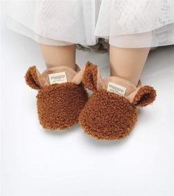 img 3 attached to 👶 COSANKIM Baby Boys Girls Slippers: Non Slip Soft Sole Newborn Booties - Stay On, Perfect for Toddler's First Steps!