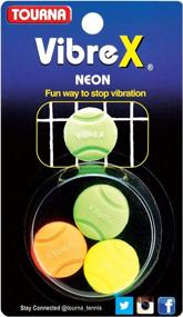 img 2 attached to Enhance Your Tennis Game with Tourna Vibrex Neon Tennis Vibration Dampeners - Neon Assorted, 3 Per Pack