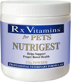 img 1 attached to Rx Vitamins for Pets Nutrigest for Dogs & Cats: Probiotic Powder for Healthy Digestion & Bowel Support (132g)