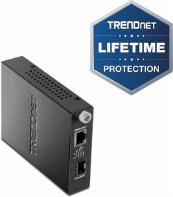 img 3 attached to 🔌 TRENDnet 100/1000Base-T to SFP Fiber Media Converter, Fiber to Ethernet Converter, RJ-45, Multi(SX) or Single-Mode(LX) 100Base-FX/1000Base-SX/LX Mini-GBIC Slot, Lifetime Protection, TFC-1000MGA - Black/Silver