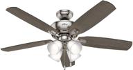 🔃 hunter amberlin indoor ceiling fan - led light - pull chain control логотип