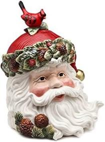 img 2 attached to 🎅 Captivating Cosmos Evergreen Holiday Santa Cookie Jar - A Festive Addition to your Christmas Decor