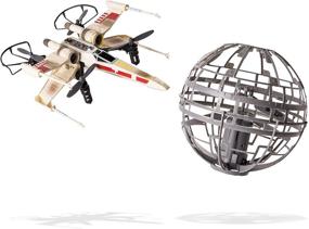 img 1 attached to Air Hogs - Star Wars X-wing vs. 🚀 Death Star, Rebel Assault - RC Drones: Epic Galactic Battle!