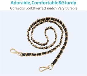 img 3 attached to Premium 47.2" Leather Crossbody Bag Chains - Perfect Replacement Straps for Handbags and Purses