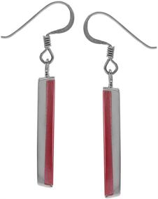 img 2 attached to Modern Linear Created Sterling Earrings