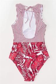 img 3 attached to CUPSHE Womens Striped Swimsuit Medium Women's Clothing