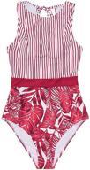 cupshe womens striped swimsuit medium women's clothing logo