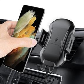 img 4 attached to 📲 Upgrade Your Car Setup with the Latest Wireless Car Charger Phone Mount - 10W/7.5W Qi Fast Charging for iPhone 12/12 Pro/11/XS/X/8 & Samsung Galaxy S20/S10/Note 20/10/9 LG V60/V40