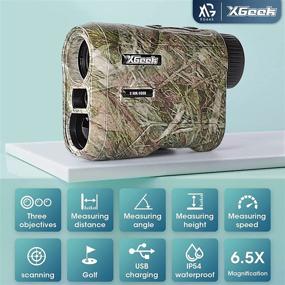 img 2 attached to XGeek 6.5X Laser Rangefinder: 7 Modes for Hunting/Golf with USB Charging - 600/1000 Yards Three Lenses Laser Range Finder for Archery, Shooting, Golf, Hunting