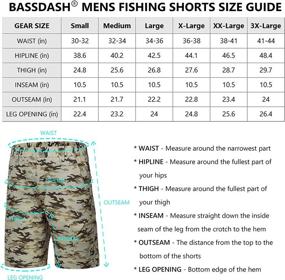 img 2 attached to 🎣 BASSDASH FP01M 10.5” Men's Fishing Cargo Shorts: Quick Dry, UPF 50+, Water Resistant