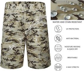 img 1 attached to 🎣 BASSDASH FP01M 10.5” Men's Fishing Cargo Shorts: Quick Dry, UPF 50+, Water Resistant