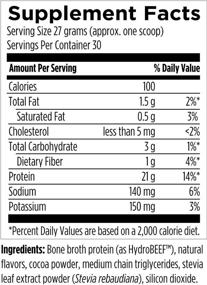 img 2 attached to PurePaleo Collagen Protein Powder - 21g HydroBEEF Bone Broth Protein Supplement with Collagen Peptides + BCAAs - Chocolate Flavor, Non-GMO, Dairy-Free + Gluten-Free (30 Servings / 810g)