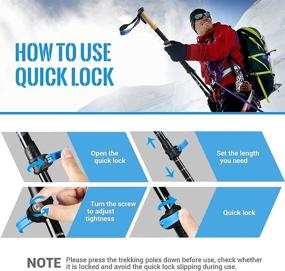 img 1 attached to 🏔️ Glymnis Trekking Poles - Collapsible Hiking Poles: Lightweight Aluminum 7075 Adjustable Walking Sticks with Quick Flip Lock, Cork and EVA Handle (2 Pack)