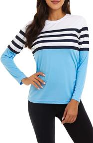 img 3 attached to 👚 KINGFEN Lightweight Crewneck Moisture Sweatshirt: Versatile Women's Clothing for Swimsuits & Cover-Ups