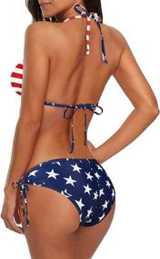 img 1 attached to 👙 Zando Womens Two Piece Bathing Suit: Sexy Swimsuit with Triangle Bikini Bottom and Padded Top
