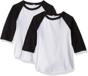 img 1 attached to AquaGuard Vintage Baseball T-Shirt for Girls - 2 Pack