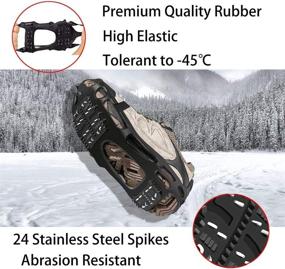 img 3 attached to 👞 DWS Ice Cleats - Premium Traction Cleats for Walking on Snow and Ice - Non-Slip Over Shoe Rubber Footwear Designed for Superior Grip