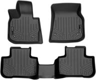 🚗 top-rated smartliner all weather custom fit floor mats for 2018-2022 bmw x3 and x4 - protect and style your vehicle's interior with this 2 row liner set in black logo