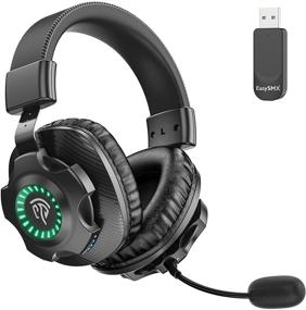 img 4 attached to 🎧 EasySMX V07W (Upgraded) Wireless Gaming Headset: 7.1 Surround Sound, Detachable Mic, RGB Lighting | PS5/PS4/PC/Xbox One