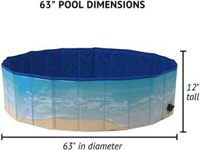 img 2 attached to 🐶 Midlee Foldable & Portable Dog Pool - Outdoor Bathing Tub for Dogs…