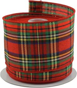 img 1 attached to Green Tartan Christmas Ribbon for DIY Crafts and Decorating