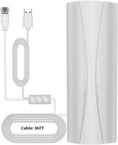 img 4 attached to 📺 Высокочувствительная телевизионная антенна с диапазоном 150 миль и кабелем 36 футов, усиленная антенна для HDTV с цифровым сигналом высокого разрешения 4K HD 1080P VHF UHF, для использования как в помещении, так и на открытом воздухе, для бесплатного просмотра местных каналов.