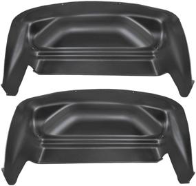 img 4 attached to 🚙 Защитные накладки для задних колес Husky Liners 79001 для Chevrolet Silverado/GMC Sierra (2007-2013/2007-2014) - одинарные задние колеса, черные