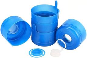 img 4 attached to 💧 Non Spill Caps for 3 and 5 Gallon Water Jugs - 20 Pcs, Reusable Anti-Splash Bottle Caps (55 mm)