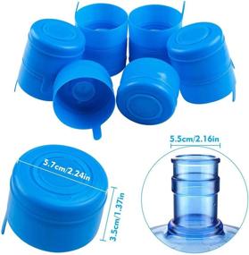 img 2 attached to 💧 Non Spill Caps for 3 and 5 Gallon Water Jugs - 20 Pcs, Reusable Anti-Splash Bottle Caps (55 mm)