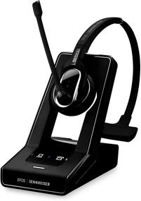 img 1 attached to Sennheiser SD Pro 1 ML (506010) - Single-Sided, Multi Connectivity Wireless DECT Headset for Desk Phone & Skype for Business, Ultra Noise-Cancelling Microphone (Black)