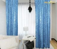 sparkling baby blue sequin curtains: 2 panels, 2ftx8ft - perfect baby shower & wedding backdrop logo