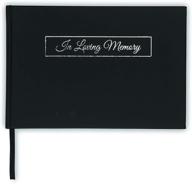 💔 black hardcover guest book with debossed 'in loving memory' text – 9"x6" funeral memory book – signature book logo