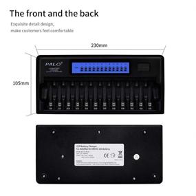 img 1 attached to 🔌 Efficient Charging Solution: PALO 12 Bay Battery Charger for AA AAA Ni-MH/Ni-CD Batteries with Refresh Function and AC Wall Adapter