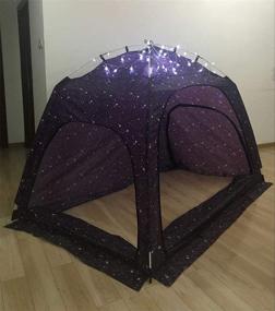 img 1 attached to Laylala Indoor Bed Tent for Cozy 🌟 Sleep and Privacy in Drafty Room - Warm Starlight