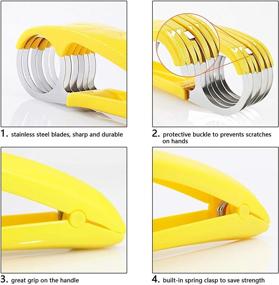 img 2 attached to 🍌 FireKylin Banana Slicer and Salad Peeler Cutter – ABS + Stainless Steel Kitchen Tools for Banana, Sausage, Strawberry, Grape (1 Piece)