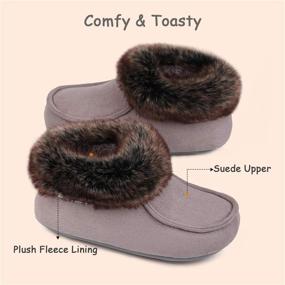 img 1 attached to 👣 EverFoams Slippers Fluffy Collar Little Boys' Shoes: Cozy Comfort for Young Feet