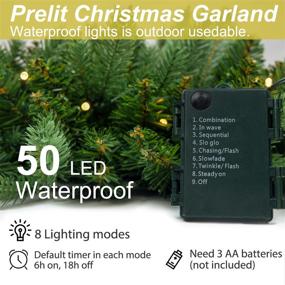img 1 attached to 🎄 HomeKaren 9 Ft Prelit Fraser Fir Christmas Garland with 50 LED Lights, Realistic Lush Green Xmas Décor for Indoor/Outdoor