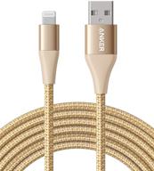 🔌 anker iphone charger cable 10ft, powerline+ ii lightning cable, (10ft mfi certified) extra long iphone charging cord for iphone se 11 pro max xs max xr x 8 7 6s, ipad 8 and more (gold) logo